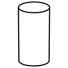 vector illustration of a blank white cylinder