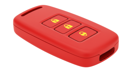 Isolated Red Car Key