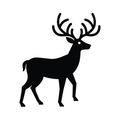 Majestic Deer Silhouette Vector Illustration
