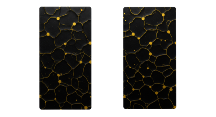 Isolated Black and Gold Crackled Pattern