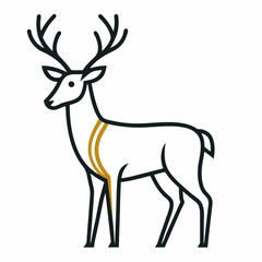Obraz premium deer vector illustration