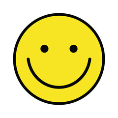 Cheerful Yellow Smiley Face Graphic