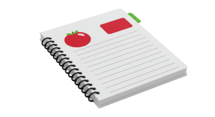 Isolated Food Recipe Notebook