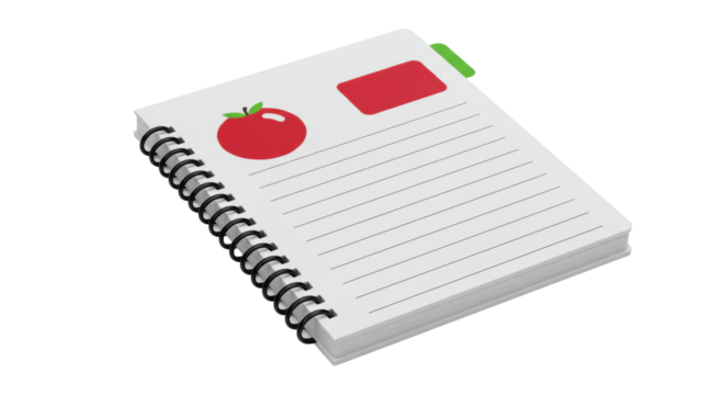 Isolated Food Recipe Notebook