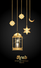 Arab American Heritage Month. April in the U.S. of Arab heritage.