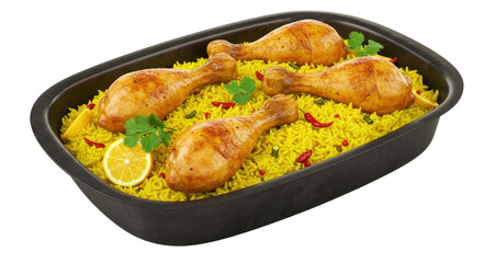 Isolated Chicken with Rice