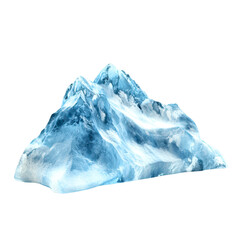 Obraz premium Frozen Mountain: A majestic mountain range, sculpted by the relentless forces of nature, draped in a shimmering blanket of pristine snow and ice.