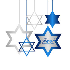 Jewish American Heritage Month. The Star of David is a symbol of the Jews. Jewish and American symbols. 