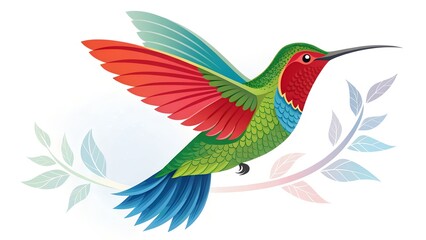 Obraz premium vector illustration of an abstract bird