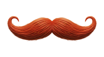 Isolated Red Moustache