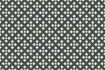 Abstract floral background with leaf seamless pattern.