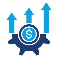 Obraz premium Improvement Solid Blue Icon