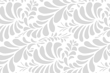 Abstract floral background with leaf seamless pattern.