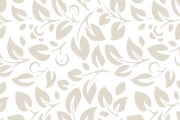 Abstract floral background with leaf seamless pattern.