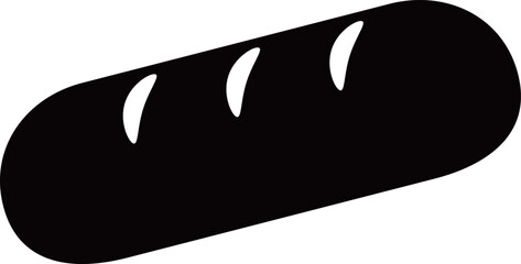 フランスパンのアイコン　モノトーン