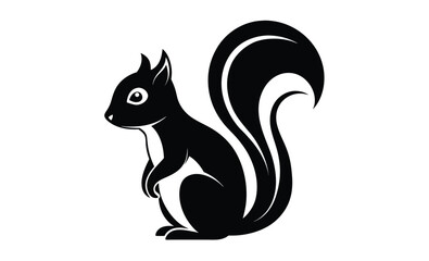 Squirrel vector icon silhouette