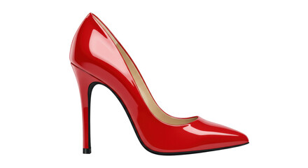 Isolated Red High Heel Shoe