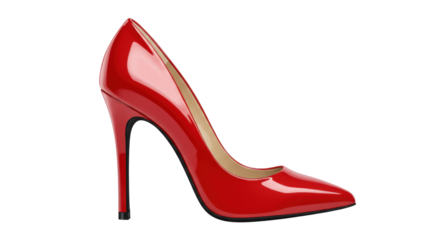 Isolated Red High Heel Shoe