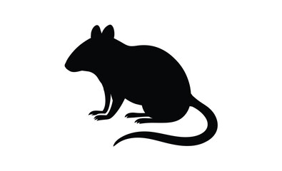 A rat vector icon silhouette