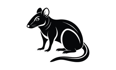 A rat vector icon silhouette
