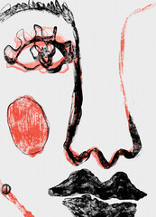 Face drawing woman illustration 