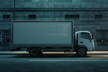 Sharp Image of 3D Render of a Cargo Delivery Truck