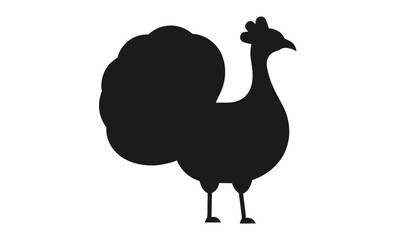 Turkey vector silhouette, Turkey silhouette, turkey silhouette - vector illustration, Turkey silhouette vector black and white.