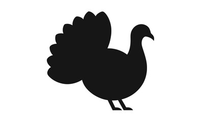 Turkey vector silhouette, Turkey silhouette, turkey silhouette - vector illustration, Turkey silhouette vector black and white.