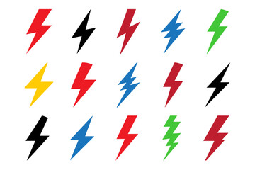 lightning icon set