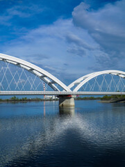bridge over the river in the sun