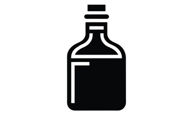 Bottle icon vector illustration silhouette
