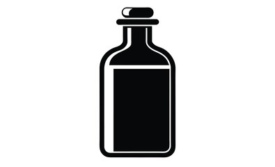 Bottle icon vector illustration silhouette
