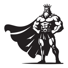 Powerful King Mascot Design Illustration for Business and Brand Identity