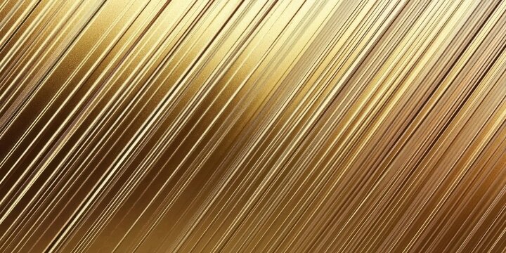 Glossy Gold Foil with Geometric Parallel Lines - A sleek, metallic gold texture with subtle parallel slanted lines, creating a sophisticated, dynamic background with an elegant touch.