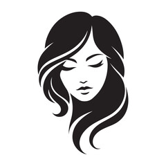 Elegant Woman Face Silhouette Vector Art for Beauty and Fashion Designs