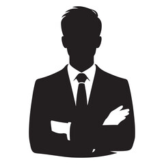Businessman silhouette vector professional executive and leadership representation