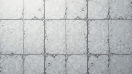 Fototapeta premium A Seamless Texture of Light Gray Square Tiles with Subtle Distressed Edges and a Slightly Uneven Surface, Ideal for Backgrounds and Design Projects