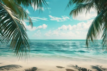 Premium Quality Visual of Summer Vacation Nature of Tropical Summer Beach Image