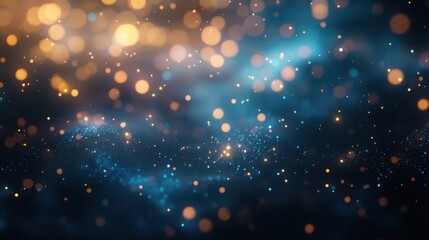 Fototapeta premium Bokeh Lights and Stars Background with Sparkling Effect for Design