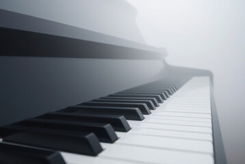 Fototapeta premium close-up image focusing on the keys of a piano.