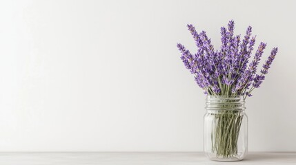 Fresh Lavender in a Glass Jar