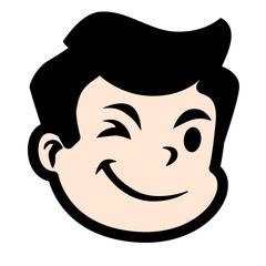 Illustration design of a boy's face