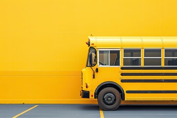 Pixel Perfect Picture of a Yellow School Bus with Black Wheels