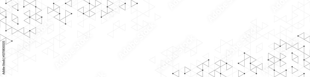 Poster Graphic design element for web page or banner with a geometric pattern of triangle shapes