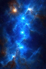 Obraz premium Ethereal Cosmic Symphony A Majestic Tapestry of Celestial Light Stars Nebula and Deep Space Exploration
