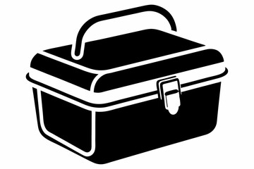 lunchbox silhouette line art vector illustration