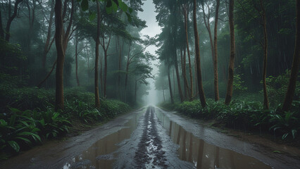 morning in the forest