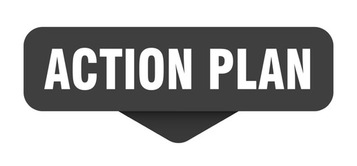 action plan sticker. action plan sign on transparent background