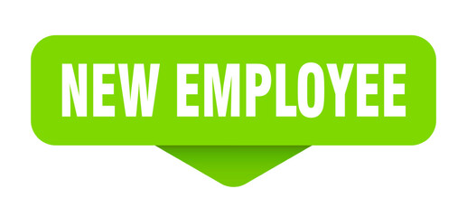 new employee sticker. new employee sign on transparent background