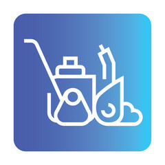 Snow Blower line black icon. Vector isolated button.